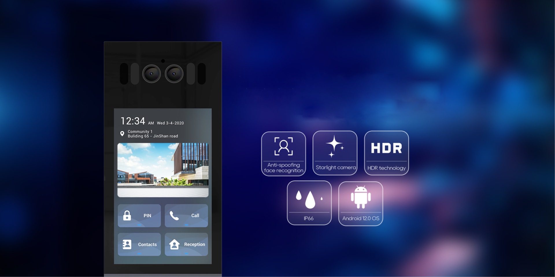 Špičkový smart interkom Akuvox X915 s OS Android 12.0, technológiou HDR a Starlight kamerou. Podporuje pokročilé rozpoznávanie tváre s ochranou proti falšovaniu (Anti-spoofing) a disponuje vysokým krytím IP66.