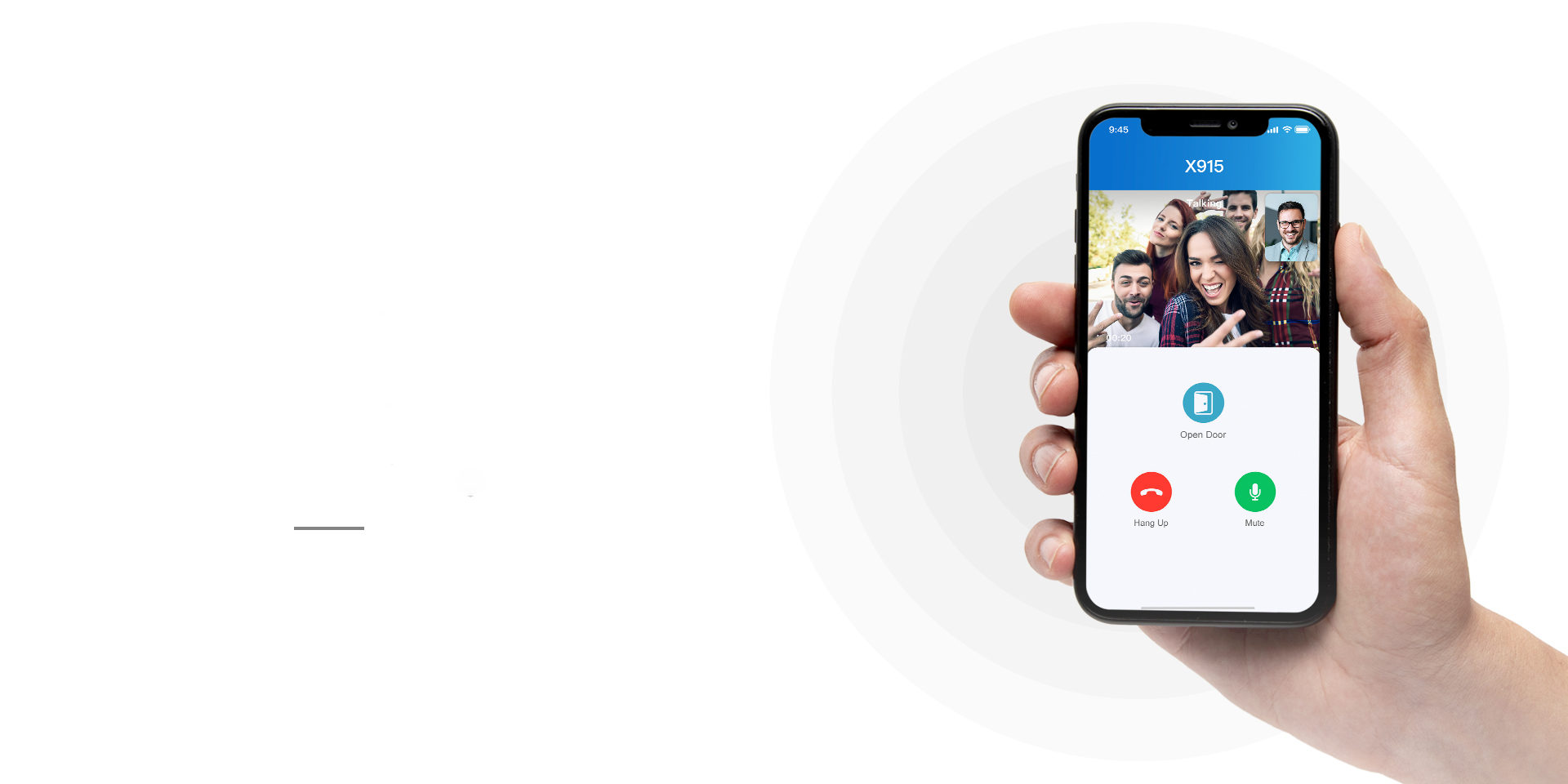 Vzdialená správa interkomu Akuvox X915 cez mobilnú aplikáciu Akuvox SmartPlus a cloudovú službu, umožňujúca obojsmernú video komunikáciu, sledovanie obrazu v reálnom čase a otváranie dverí odkiaľkoľvek na svete.